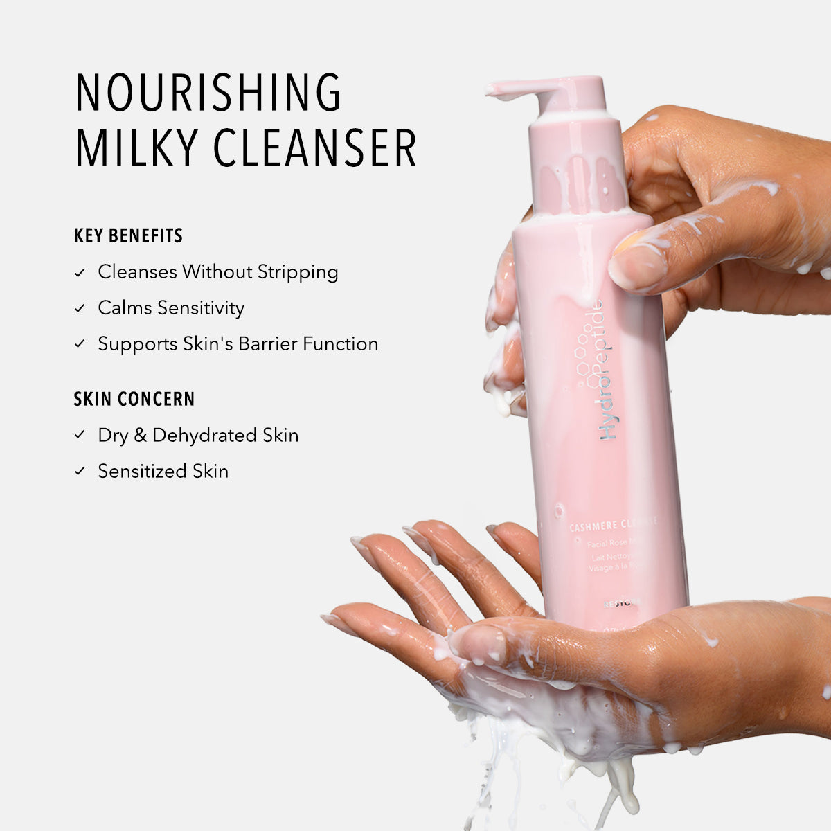 HydroPeptide Cashmere Cleanse key benefits and skin concerns