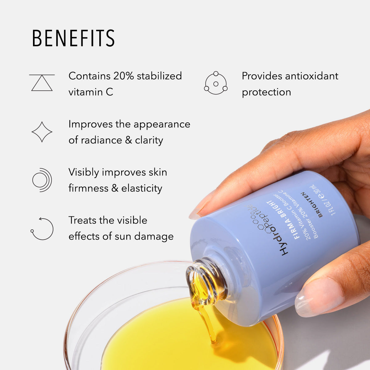 HydroPeptide Firma-Bright 20% Vitamin C Booster benefits