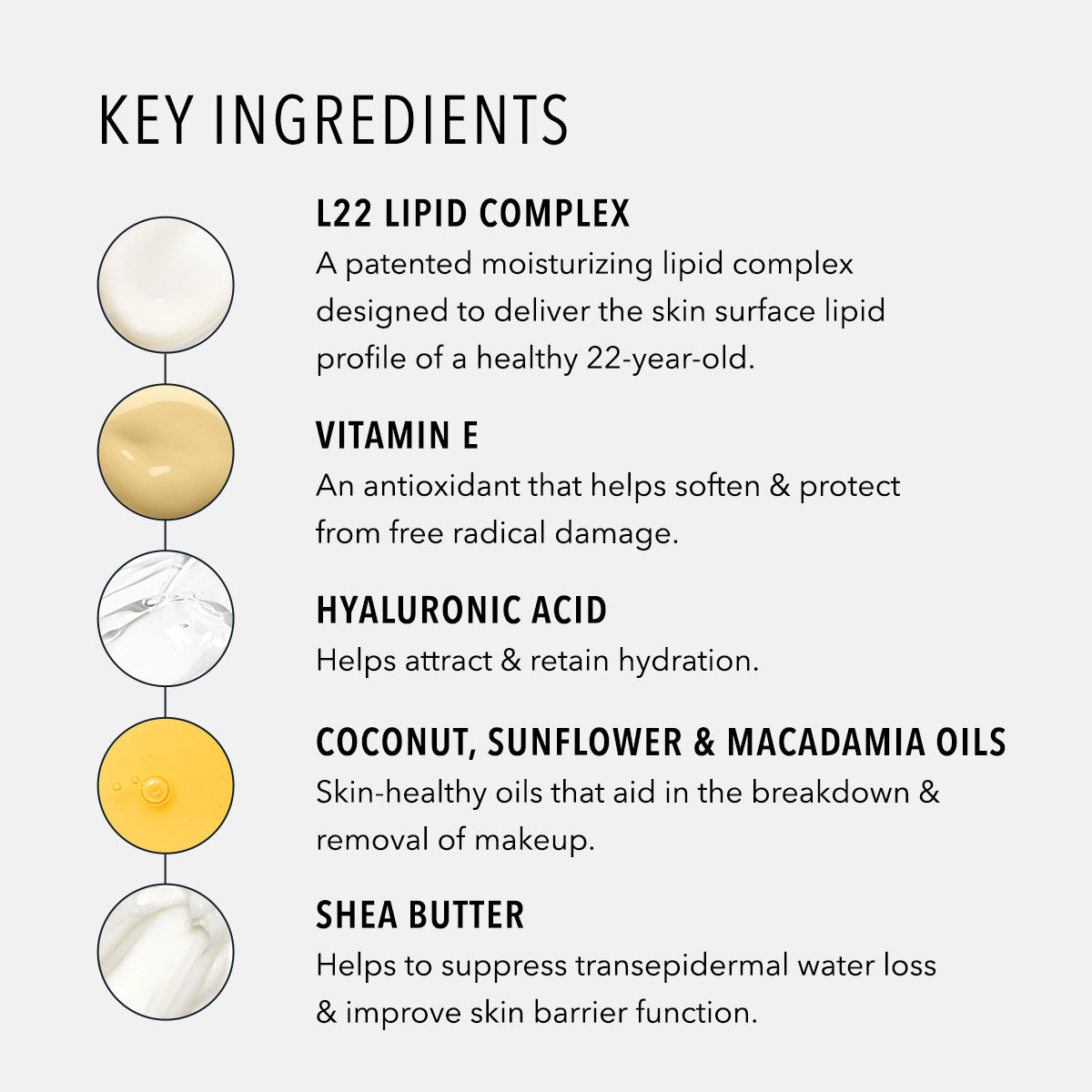 HydroPeptide Makeup Melt key ingredients