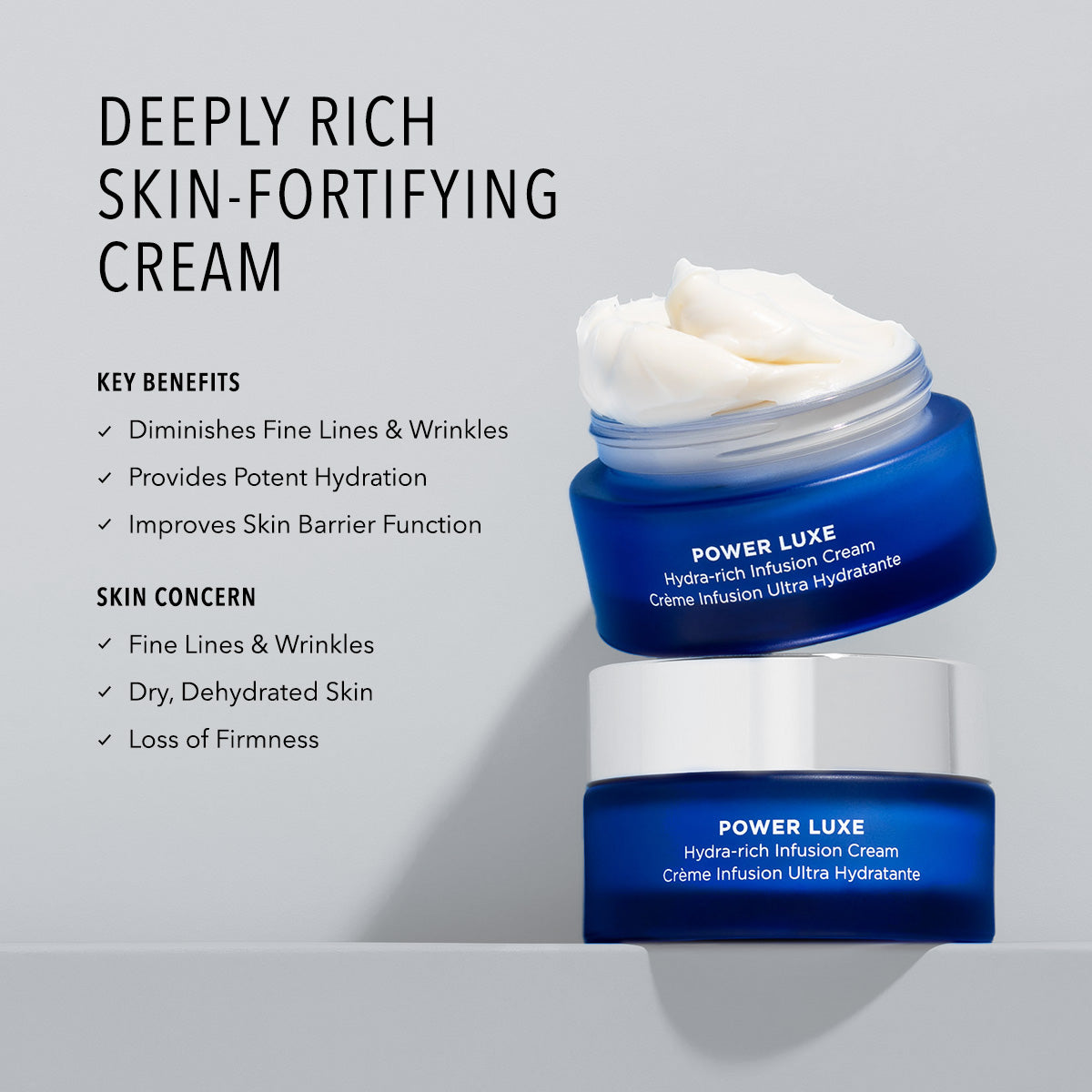 HydroPeptide Power Luxe Hydra-Rich Infusion Cream key benefits and skin concerns