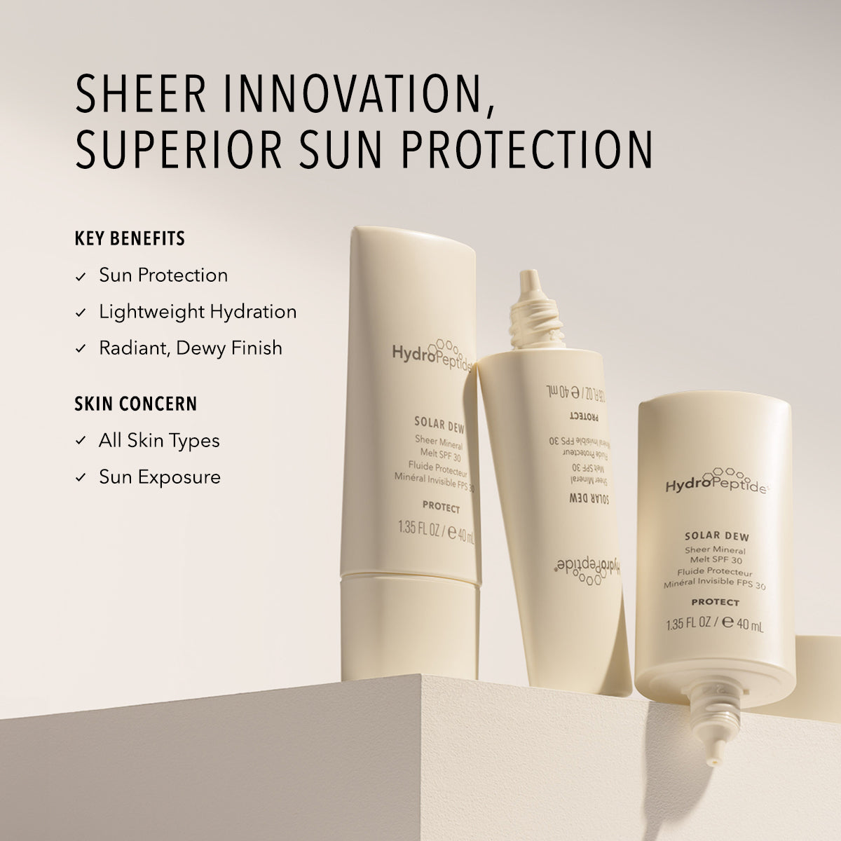 HydroPeptide Solar Dew key benefits and skin concerns