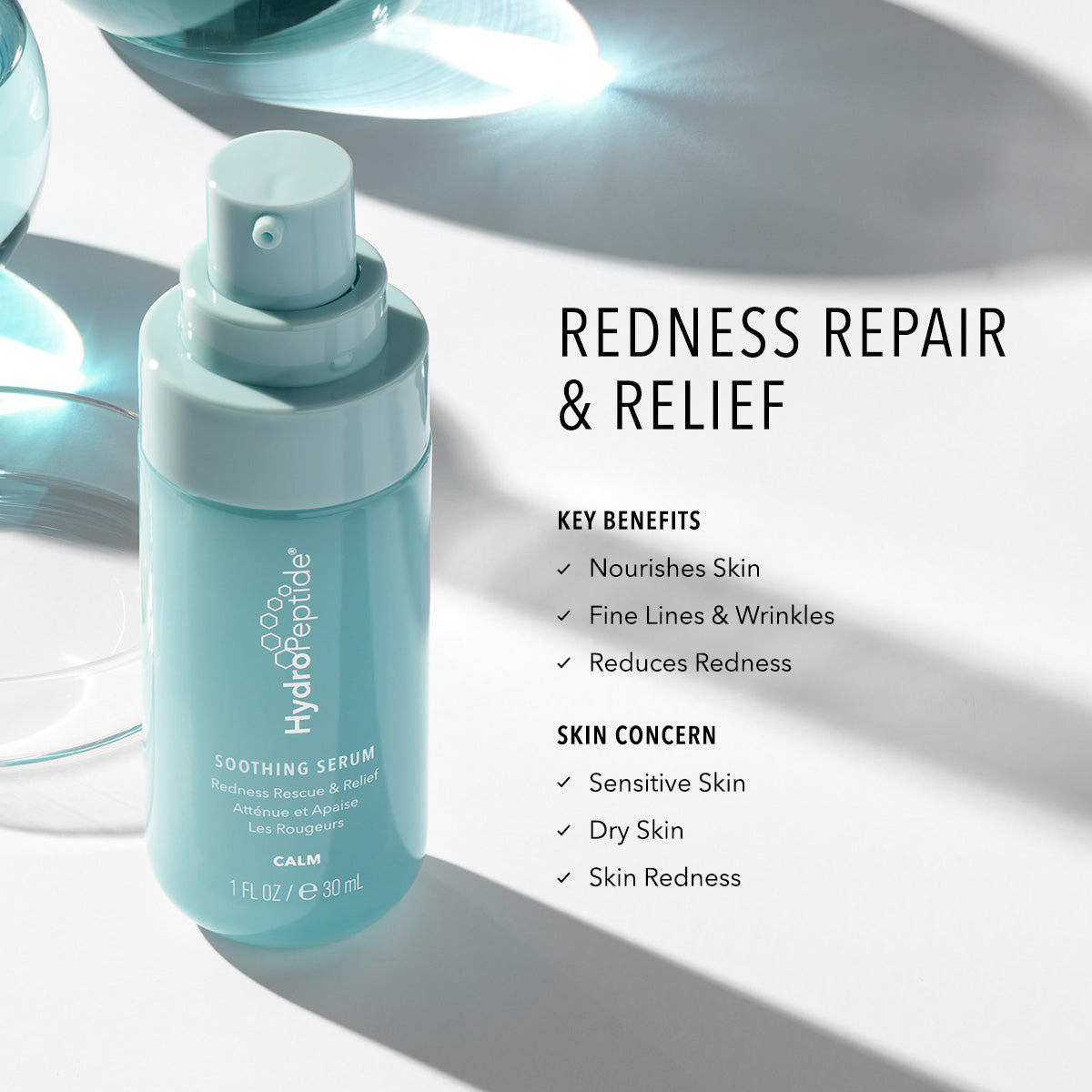 HydroPeptide Soothing Serum key benefits and skin concerns